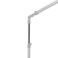 Appendiabiti inclinato con altezza regolabile grigio e argento